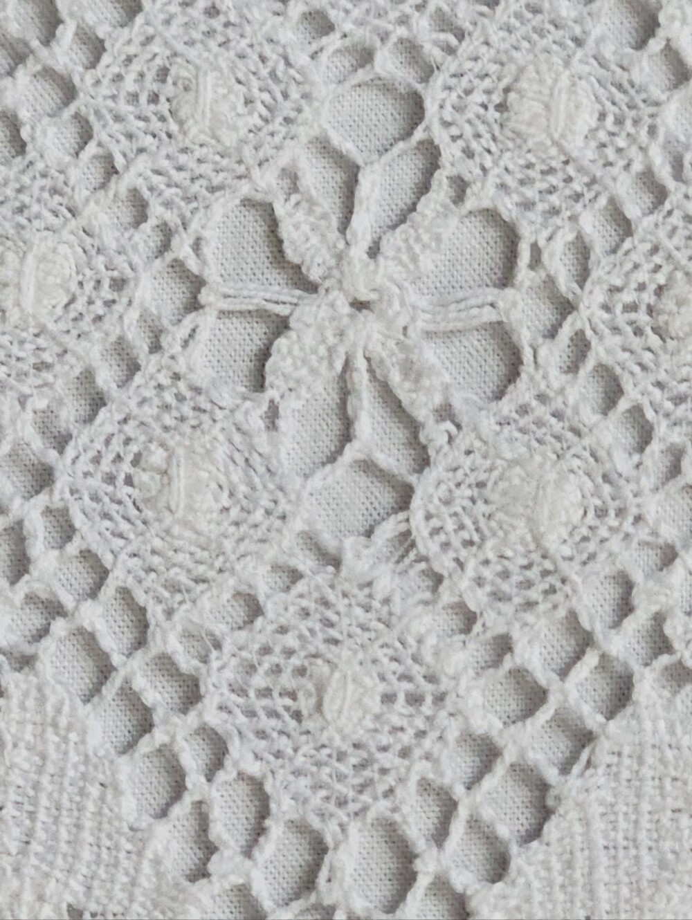 VINTAGE HANDMADE CLUNY LACE TABLECLOTH - Picture 9 of 10